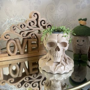 Skull planter